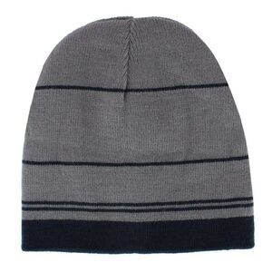 Grand Sierra Men's Reversible Stripe to Solid Winter Beanie Hat